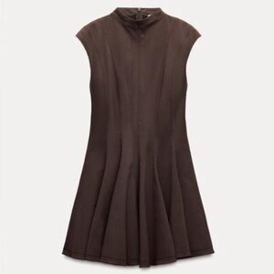 ZARA MINI GODET DRESS
ZW COLLECTION
Zara Chocolate Brown Mini Dress
21